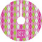 Pink & Green Argyle Tree Skirt