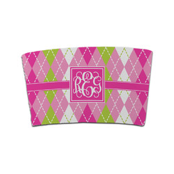 Pink & Green Argyle Coffee Cup Sleeve (Personalized)