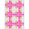 Pink & Green Argyle Drink Topper - XLarge - Set of 6