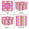 Pink & Green Argyle Gift Boxes with Lid - Canvas Wrapped - X-Large - Approval