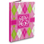 Pink & Green Argyle Hardbound Journal (Personalized)