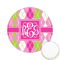 Pink & Green Argyle Icing Circle - Small - Front