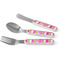 Pink & Green Argyle Kids Flatware