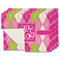 Pink & Green Argyle Linen Placemat - MAIN Set of 4 (single sided)