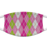 Pink & Green Argyle Cloth Face Mask (T-Shirt Fabric)