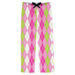 Pink & Green Argyle Mens Pajama Pants