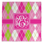 Pink & Green Argyle Microfiber Dish Towel (Personalized)