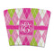 Pink & Green Argyle Party Cup Sleeves - without bottom - FRONT (flat)