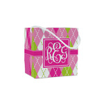 Pink & Green Argyle Party Favor Gift Bags - Gloss (Personalized)