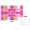 Pink & Green Argyle Disposable Paper Placemat - Front & Back