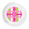 Pink & Green Argyle Plastic Party Dinner Plates - Approval