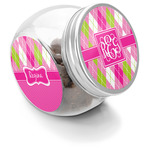 Pink & Green Argyle Puppy Treat Jar (Personalized)