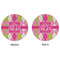 Pink & Green Argyle Round Linen Placemats - APPROVAL (double sided)