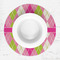 Pink & Green Argyle Round Linen Placemats - LIFESTYLE (single)