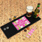 Pink & Green Argyle Rubber Bar Mat - IN CONTEXT