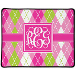 Pink & Green Argyle Large Gaming Mouse Pad - 12.5" x 10" (Personalized)