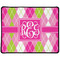 Pink & Green Argyle Small Gaming Mats - FRONT