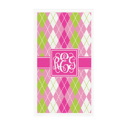 Pink & Green Argyle Guest Paper Towels - Full Color - Standard (Personalized)