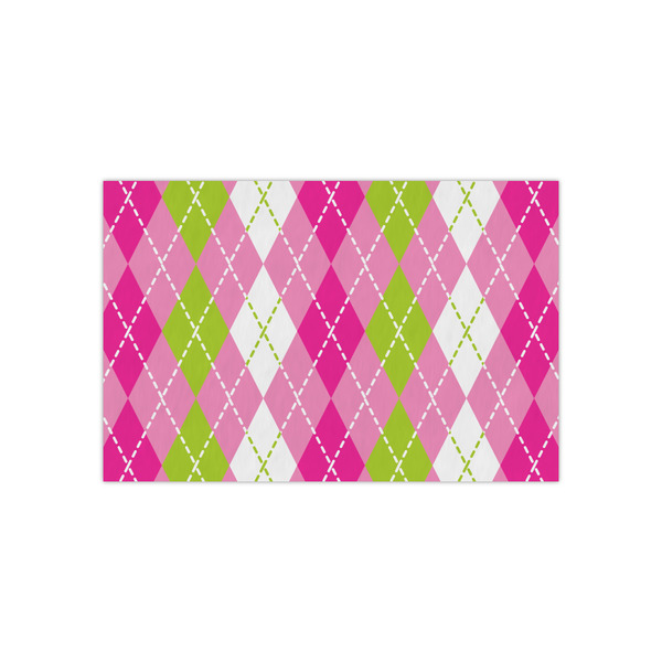 Custom Pink & Green Argyle Small Tissue Papers Sheets - Heavyweight