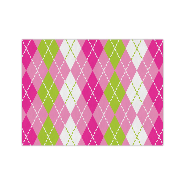 Custom Pink & Green Argyle Medium Tissue Papers Sheets - Lightweight