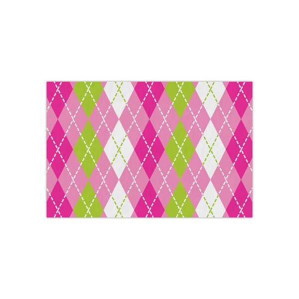 Custom Pink & Green Argyle Small Tissue Papers Sheets - Lightweight