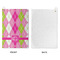 Pink & Green Argyle Waffle Weave Golf Towel - Approval