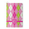 Pink & Green Argyle Waffle Weave Golf Towel - Front/Main