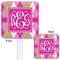 Pink & Green Argyle White Plastic Stir Stick - Double Sided - Approval