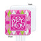 Pink & Green Argyle White Plastic Stir Stick - Single Sided - Square - Approval