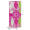 Pink & Green Argyle Wine Gift Bag - Dimensions