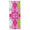 Pink & Green Argyle Wine Gift Bag - Matte - Front