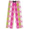 Pink & Green Argyle Womens Pjs - Flat Front