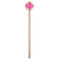 Pink & Green Argyle Wooden 7.5" Stir Stick - Round - Single Stick