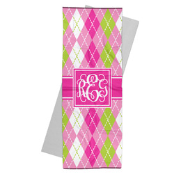 Pink & Green Argyle Yoga Mat Towel (Personalized)