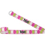 Pink & Green Argyle Yoga Strap (Personalized)