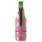 Pink & Green Argyle Zipper Bottle Cooler - BACK (bottle)