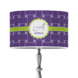 Waffle Weave 12" Drum Lamp Shade - Poly-film (Personalized)