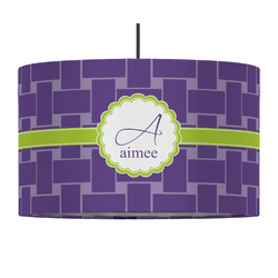 Waffle Weave 12" Drum Pendant Lamp - Fabric (Personalized)