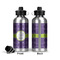 Waffle Weave Aluminum Water Bottle - Front and Back