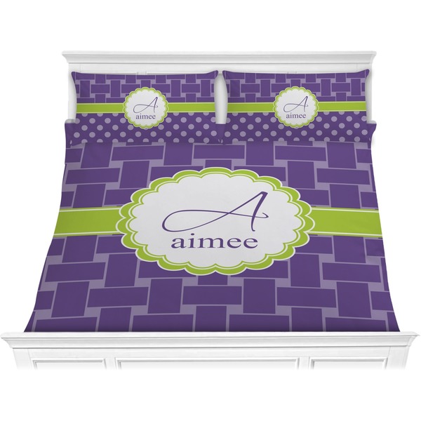 Custom Waffle Weave Comforter Set - King (Personalized)