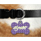 Waffle Weave Bone Shaped Dog Tag on Collar & Dog