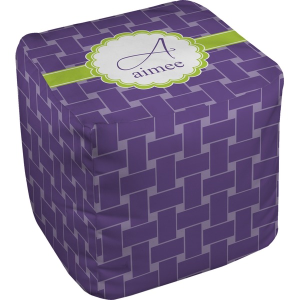 Custom Waffle Weave Cube Pouf Ottoman (Personalized)