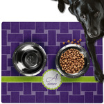 Waffle Weave Dog Food Mat - Large w/ Name and Initial