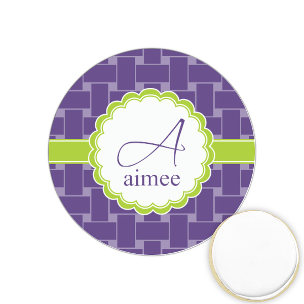 Custom Waffle Weave Printed Cookie Topper - 1.25" (Personalized)