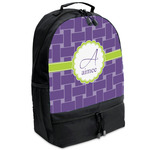 Waffle Weave Backpacks - Black (Personalized)