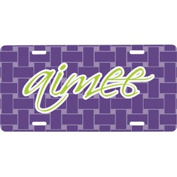 Waffle Weave Front License Plate (Personalized)