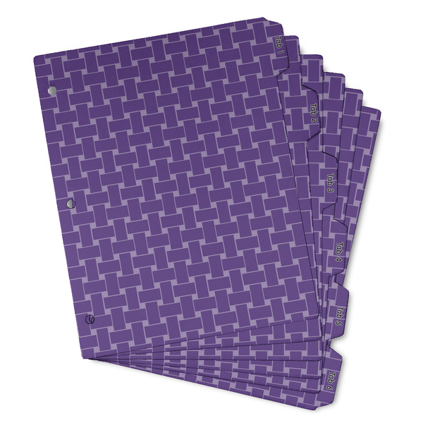 Custom Waffle Weave Binder Tab Divider - Set of 6 (Personalized)