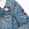 Waffle Weave Patches Lifestyle Jean Jacket Detail