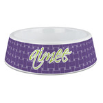 Waffle Weave Plastic Dog Bowl - Large (Personalized)