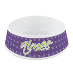 Waffle Weave Plastic Dog Bowl - Small (Personalized)